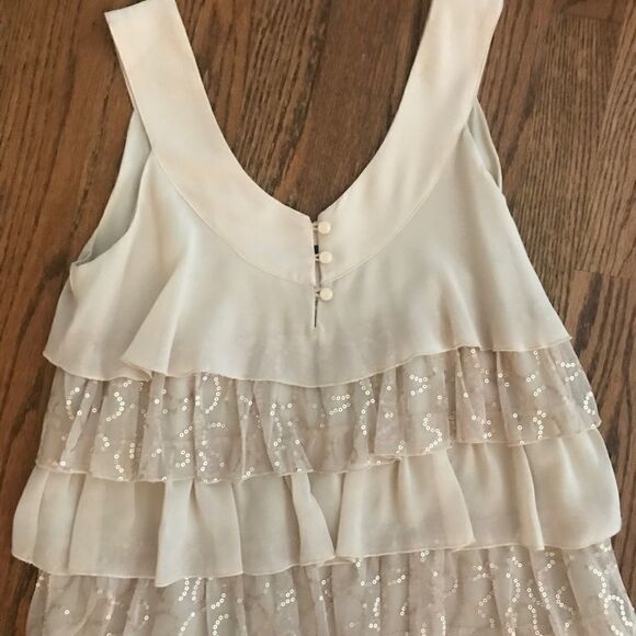 Kenzie dress sz 4 tiered ruffle sequin mini dress - Picture 3 of 6